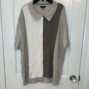 Alfani Neutral Short Sleeve Sweater size XL Damaged‎